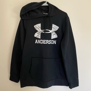 Men Black Under Armor Sweatshirt, Anderson U